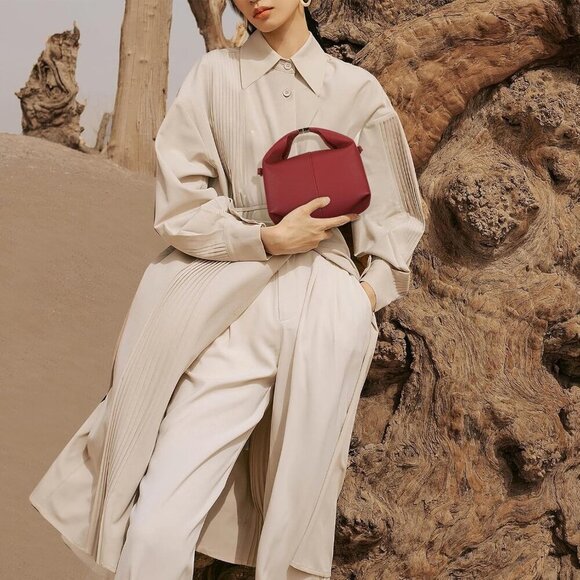 Crossbody Bags Purse Top Handle Bag Chic Dumpling Clutch Designer Small Faux Lea - Picture 2 of 6